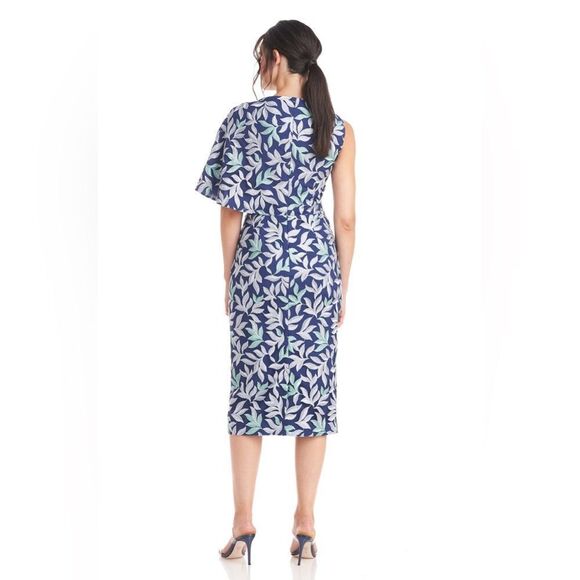 JS Collections HALLIE CAPE MIDI DRESS - Picture 2 of 10